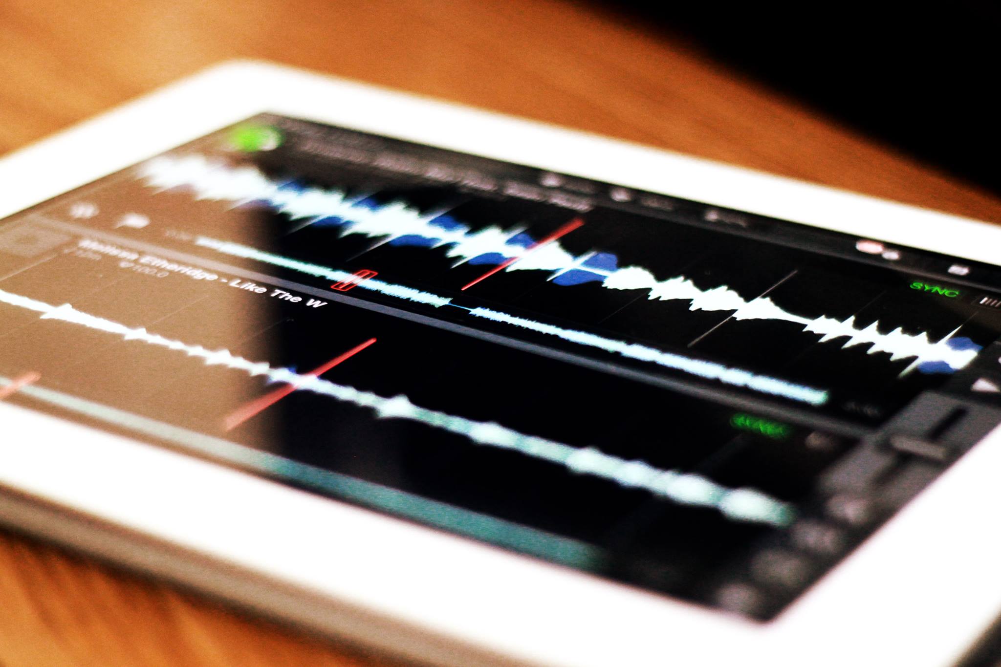 DJ-Programm läuft einem einem iPad